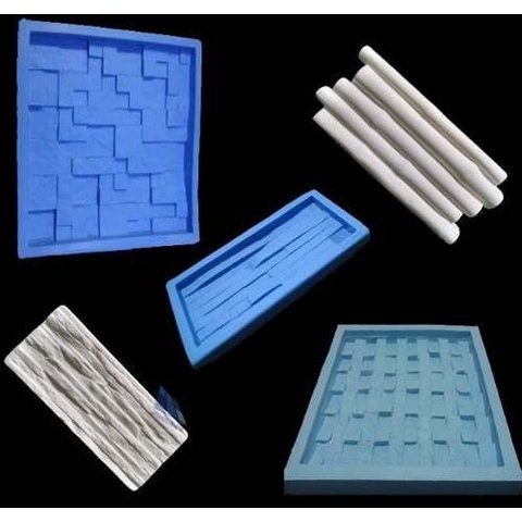 Kit 5 Formas Silicone Gesso Parede 3D