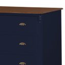 Ver imagem 2 de Cômoda de Madeira 4 Gavetas Pés Luiz Xv 60816 Hannover Linz Móveis - Azul Petróleo/imbuia
