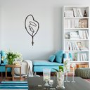 Ver imagem 1 de Adesivo de Parede Terço Nossa Senhora Kanto Store Preto