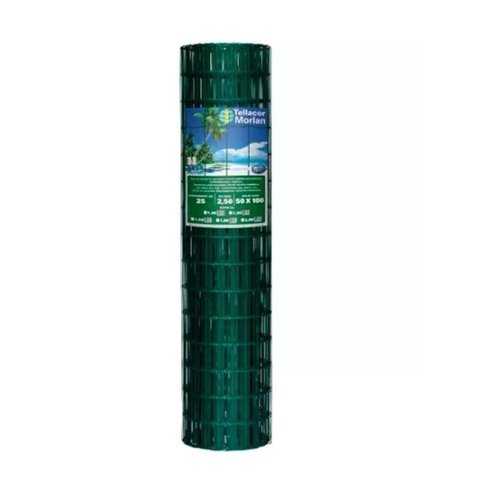 Tela Soldada 25m 5x10 Fio 2,50x1,20 com Malha 5x10 e Fio 2,50mm para Segurança em Fio de Aço Verde