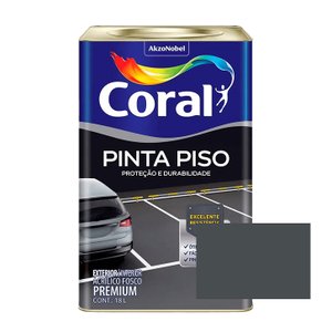Tinta Piso Premium Acrilico Cinza Escuro 18 Litros Coral