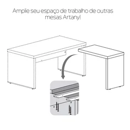 Mesa de Apoio Extensão do Espaço de Trabalho Tamburato  - 5
