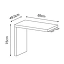 Ver imagem 4 de Mesa de Apoio Extensão do Espaço de Trabalho Tamburato 89cm Preto Artany
