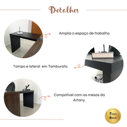 Mesa de Apoio Extensão do Espaço de Trabalho Tamburato  - 16