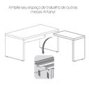 Ver imagem 5 de Mesa de Apoio Extensão do Espaço de Trabalho Tamburato 89cm Preto Artany
