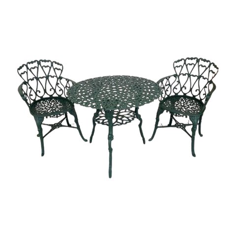 Jogo de Mesa Aluminio 2 Cadeiras para Varanda Sacada Jardim Piscina