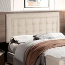 Ver imagem 1 de Painel Cabeceira Estofada para Cama Casal 160 cm Bege Bege