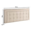 Ver imagem 2 de Painel Cabeceira Estofada para Cama Casal 160 cm Bege Bege