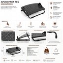 Ver imagem 4 de Descansa Pés Ergonômico Ajustável com Base Antiderrapante ABS Preto - Roal