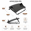 Ver imagem 3 de Descansa Pés Ergonômico Ajustável com Base Antiderrapante ABS Preto - Roal