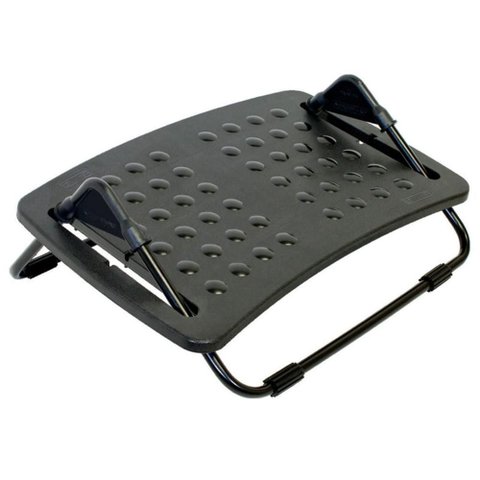 Descansa Pés Ergonômico Ajustável com Base Antiderrapante ABS Preto - Roal