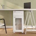 Ver imagem 1 de Balcão Multiuso 8194 1 Porta 1 Gaveta 35cm Branco Bertolini