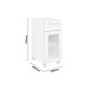 Ver imagem 3 de Balcão Multiuso 8194 1 Porta 1 Gaveta 35cm Branco Bertolini