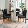 Conjunto Sala de Jantar Mesa 120cm e 4 Cadeiras Ana New Ceval Móveis - 1