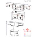 Ver imagem 5 de Cozinha Compacta 4 pç c/ Armário e Balcão MP3697 Veneza GW Multimóveis Branca