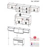 Cozinha Compacta 4 pç c/ Armário e Balcão MP3697 Veneza GW Multimóveis Branca - 5