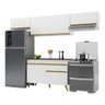 Cozinha Compacta 4 pç c/ Armário e Balcão MP3697 Veneza GW Multimóveis Branca - 3