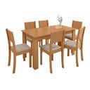 Ver imagem 5 de Conjunto Sala de Jantar Mesa Easy Line com 6 Cadeiras Linho Amêndoa