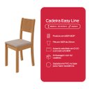 Ver imagem 2 de Conjunto Sala de Jantar Mesa Easy Line com 6 Cadeiras Linho Amêndoa