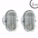 Ver imagem 1 de Kit 2 Luminária Arandela Tartaruga Ferro Branca Externa