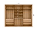 Ver imagem 4 de Guarda-Roupa 6 Portas 6 Gavetas 100% MDF Zeus Yescasa Marrom/Marromle/Off-White