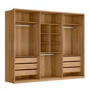 Ver mais imagens de Guarda-Roupa 6 Portas 6 Gavetas 100% MDF Zeus Yescasa Marrom/Marromle/Off-White