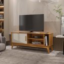 Ver mais imagens de Rack para Tv até 55 Polegadas 1 Porta com Puxador em Madeira Maciça Nero 136cm Retrô