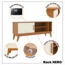 Ver imagem 5 de Rack para Tv até 55 Polegadas 1 Porta com Puxador em Madeira Maciça Nero 136cm Retrô