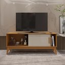 Ver imagem 7 de Rack para Tv até 55 Polegadas 1 Porta com Puxador em Madeira Maciça Nero 136cm Retrô