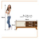 Ver imagem 4 de Rack para Tv até 55 Polegadas 1 Porta com Puxador em Madeira Maciça Nero 136cm Retrô