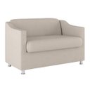 Ver imagem 2 de Namoradeira Elegante 2 Lugares Sala de Estar – Balaqui Decor Cor:Bege