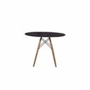 Ver imagem 2 de Conjunto Mesa Eames Preta 110cm e 4 Cadeiras Eames Pp Branca