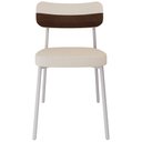 Ver imagem 6 de Kit 06 Cadeiras Estofada para Sala de Jantar Astrid Branco C01 Linho Palha Courino Whisky - Lyam Dec