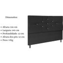Ver imagem 5 de Cabeceira Estofada Cama Box Casal 140cm Camboriú Suede Preto