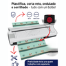 Kit Plastificadora 3x1 A4 + 100 Plástico Plastificação Kp08 220v - 3