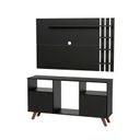 Ver imagem 5 de Rack com Painel para Tv até 32 Polegadas 2 Portas e Pés Retrô Netmobil - Preto