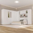 Ver imagem 1 de Guarda-Roupa de Canto com Espelho Modulado 11 Portas 2 Gavetas Brasil Branco