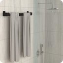 Ver imagem 2 de Porta Toalha Banho Suporte Banheiro Toalheiro Preto ELG