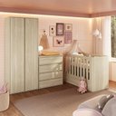 Ver imagem 1 de Conjunto Quarto de Bebê Completo Berço com Colchão Guarda-Roupas Cômoda