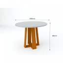 Ver imagem 4 de Conjunto Sala de Jantar Mesa Isabela 100cm e 4 Cadeiras Giovana New Ceval Móveis