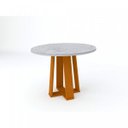 Ver imagem 2 de Conjunto Sala de Jantar Mesa Isabela 100cm e 4 Cadeiras Giovana New Ceval Móveis