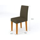 Ver imagem 5 de Conjunto Sala de Jantar Mesa Isabela 100cm e 4 Cadeiras Giovana New Ceval Móveis