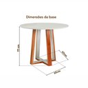 Ver imagem 5 de Conjunto Mesa Áustria com 4 Cadeiras Madeira Maciça, Multilaminada e Estofada Letícia Yescasa Off Wh