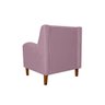 Poltrona Decorativa Pés Trapézio Munique Capitonê Suede Lilás - Lilás - 4