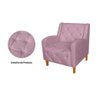 Poltrona Decorativa Pés Trapézio Munique Capitonê Suede Lilás - Lilás - 3
