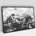 Ver imagem 1 de Quadro Decorativo em Canvas Abstrato Preto e Branco TaColado Moldura Flutuante 4,5cm Madeira 120 x 8