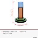 Ver mais imagens de Castiçal Decorativo de Cristal Color 11x7x7cm Porta Vela Mesa Jantar Decoração