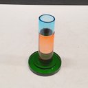 Ver imagem 3 de Castiçal Decorativo de Cristal Color 11x7x7cm Porta Vela Mesa Jantar Decoração