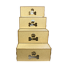 Escada De Pet Feita Em Madeira 100% MDF Natural Para Cachorro E Gato 60cm De Altura 4 Degraus - 3