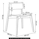 Ver imagem 5 de Mesa Madeira 180cm 2 Bancos e 2 Cadeiras Floris Castanho F07 - Mpozenato